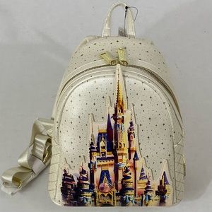 Loungefly Walt Disney World WDW 50th Anniversary Castle Mini Backpack BNWT
